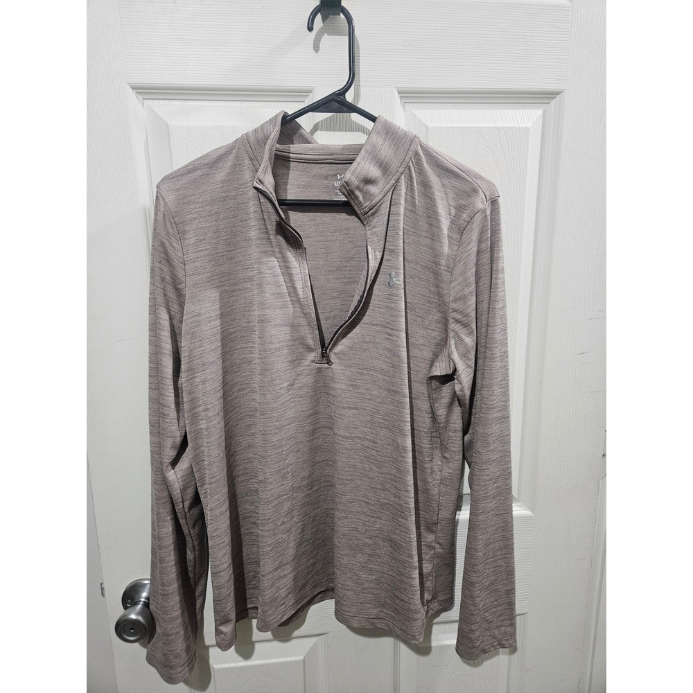 Under Armour Tech 2.0 Mens Quarter Zip Pullover Heathered Brown‎ Taupe Large